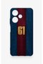 Infinix Hot 30I Compatible Burgundy and Blue Patterned Silicone Case. - 2