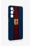 Realme C65 Compatible Burgundy and Blue Patterned Silicone Case. - 3