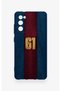 Samsung S20 Fe Compatible Burgundy and Blue Patterned Silicone Case. - 2