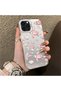Pink Turtle and Seashell Patterned Silicone Case Compatible with iPhone 13 Pro Max, Featuring a Cute Design.