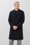 Men's Classic Collar Winter Navy Blue Coat. - 4