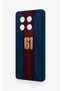 Tecno Camon 30 Compatible Burgundy Blue Patterned Silicone Case - 4
