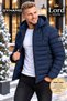 Men's Hooded Puffer Jacket – Navy Blue - 2