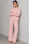 3-Piece Women's Striped Regular Fit Pajama Set - 6