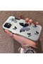 Black and Gray Butterfly-Printed Protective Case Compatible with iPhone 11, Offering Impact Protection. - 2
