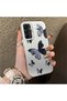 Samsung Galaxy A15 4G/5G Compatible Black and Gray Butterfly-Printed Protective Case, Offering Impact Protection.