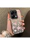 Pink Turtle and Seashell Patterned Silicone Case Compatible with Redmi Note 14S, Featuring a Cute Design.