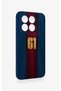 Mi 15t 5g Compatible Burgundy and Blue Patterned Silicone Case. - 3