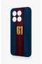 Mi 15t 5g Compatible Burgundy and Blue Patterned Silicone Case. - 4