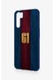Oppo A91 Compatible Burgundy and Blue Patterned Silicone Case. - 4