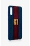 Samsung A70 Compatible Burgundy and Blue Patterned Silicone Case. - 3