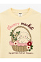 Rabbit Print Crew Neck Short Sleeve Cotton T-Shirt - 3