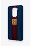 Redmi Note 9 Compatible Burgundy Blue Patterned Silicone Case. - 4