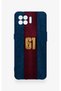 Oppo Reno 4 Lite Compatible Burgundy and Blue Patterned Silicone Case. - 2