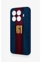 Mi 15t Pro Compatible Burgundy Blue Patterned Silicone Case. - 4