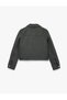 Long Sleeve Classic Collar Double Pocket Buttoned Cashmere Jacket - 4