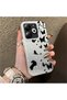 Infinix Hot 40I Compatible Case with a Dot and Butterfly Pattern, Suitable for Everyday Use.