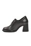 Lace-Up Platform Heel Black Genuine Leather Women's Classic Casual Shoes 2453408K - 2