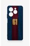 Infinix Hot 40 Pro Compatible Burgundy Blue Patterned Silicone Case. - 2