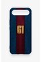 Tecno Spark Slim Compatible Burgundy and Blue Patterned Silicone Case. - 2