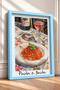 Pasta & Basta Pink Wine Spaghetti Framed Painting Italy Poster Living Room Kitchen Wall Decor Itp099 - 2