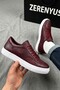 Zrc015 high-quality lace-up men's sneakers - burgundy