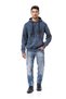 Men's Hooded Sweatshirt, City Print, Acid Washed Hoodie, New York-Inspired Streetwear, Cl596. - 7