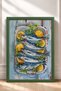 Sardines and Lemon Slices on a Tray, Framed Picture, Italy Poster, Wall Decor, Itp117. - 3
