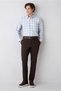 Long Sleeve Regular Fit Plaid Buttoned Collar Pocketed Cotton Easy-Iron Shirt - 2
