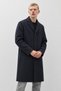 Men's Classic Collar Winter Navy Blue Coat. - 2