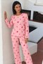 Women's Stylish and Flexible Pink Pajama Set. - 4