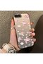 Pink Turtle and Seashell Patterned Silicone Case, Compatible with iPhone 7 Plus/8 Plus, with a Cute Design.