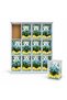 Blue Flower Mini Teddy Bear Decorative Gift Set, 12-Piece Boxed Set.