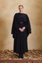 Black Mobile Cape Detail Godeli Dress - 2