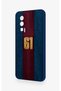 Silicone Case with Burgundy and Blue Pattern, Compatible with Poco F5 Pro. - 4