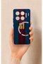 Infinix Gt 20 Pro Compatible Burgundy and Blue Patterned Silicone Case.
