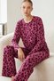 3-Piece Women's Striped Regular Fit Pajama Set - 4