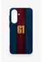 Samsung A37 Compatible Burgundy and Blue Patterned Silicone Case. - 2