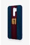 Redmi 9 Compatible Burgundy and Blue Patterned Silicone Case. - 4