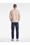 Long Sleeve Three Thread Ribbed Crew Neck Printed Sweatshirt - 4