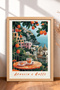 Arancia E Caffè Balkonda Coffee Keyfi Framed Painting Italy Poster Living Room Kitchen Wall Decor Itp112