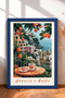 Arancia E Caffè Balkonda Coffee Keyfi Framed Painting Italy Poster Living Room Kitchen Wall Decor Itp112