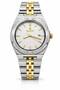VANTIER SD1432 Men's Analog Quartz Watch, Two-Tone Silver Gold, White Dial