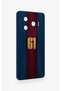 Tecno Camon 30 Pro 5g Compatible Burgundy Blue Patterned Silicone Case. - 3