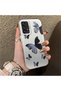 Samsung Galaxy A73 Compatible Black and Gray Butterfly-Printed Protective Case, Offering Impact Protection.
