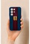 Realme C85 5g Compatible Burgundy Blue Patterned Silicone Case.