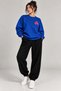 Sifir Yaka 2-Piece Track Suit with Ribbed Top and Bottom, Pink Striped Print