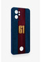 Reeder S19 Max Pro Compatible Burgundy and Blue Patterned Silicone Case. - 3