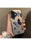 iPhone 17 Compatible Black and Gray Butterfly Print Protective Case, with Impact Protection.