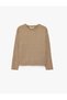 Long Sleeve Crew Neck Comfortable Fit Pajama Top